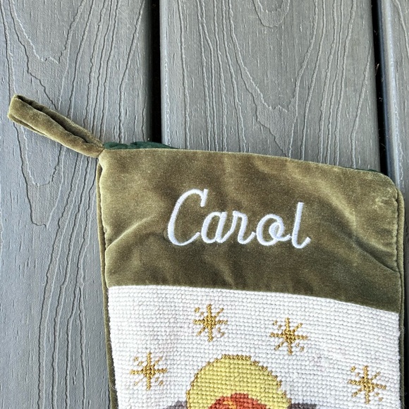 Needlepoint Christmas Stocking Personal Creations Carol - Picture 2 of 10